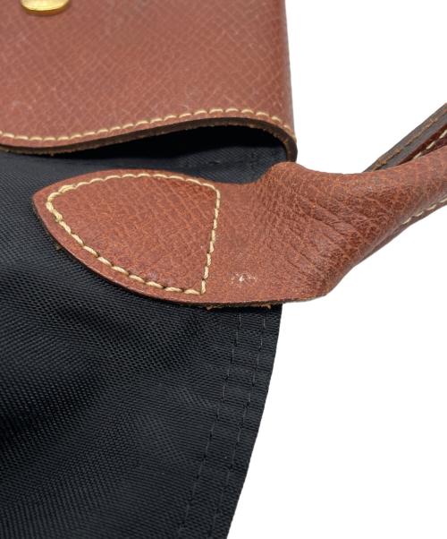 LONGCHAMP（ロンシャン）LONGCHAMP (ロンシャン) ロンシャン LONGCHAMP ル プリアージュ LE PLIAGE オリジナルトップ トートバッグ ハンドバッグ Mサイズ ブラック ブラウン×ブラックの古着・服飾アイテム
