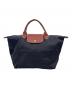 LONGCHAMP（ロンシャン）の古着「ロンシャン LONGCHAMP ル プリアージュ LE PLIAGE オリジナルトップ トートバッグ ハンドバッグ Mサイズ ブラック」｜ブラウン×ブラック