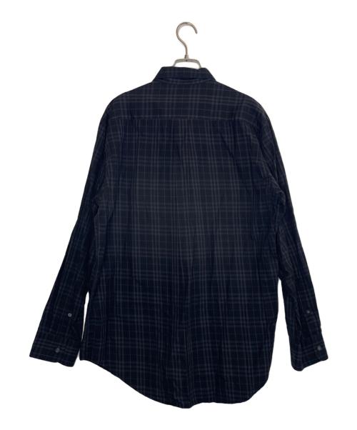 BURBERRY LONDON（バーバリーロンドン）BURBERRY LONDON (バーバリーロンドン) BURBERRY LONDON バーバリーロンドン 長袖シャツ チェックシャツ ノバチェック ネイビー 香港製 騎士マーク ブラック サイズ:Lの古着・服飾アイテム