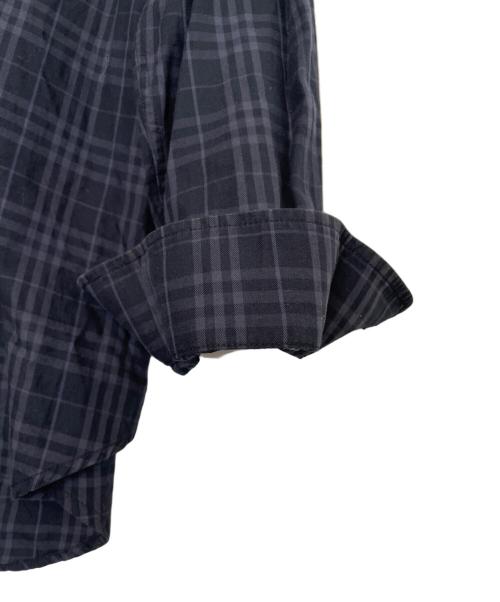 BURBERRY LONDON（バーバリーロンドン）BURBERRY LONDON (バーバリーロンドン) BURBERRY LONDON バーバリーロンドン 長袖シャツ チェックシャツ ノバチェック ネイビー 香港製 騎士マーク ブラック サイズ:Lの古着・服飾アイテム