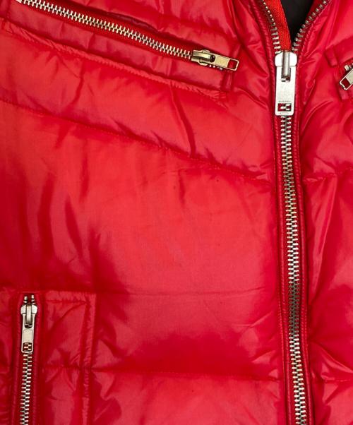 DIESEL（ディーゼル）DIESEL (ディーゼル) DIESEL ディーゼル ダウンベスト バックロゴ レッド レッド サイズ:Lの古着・服飾アイテム