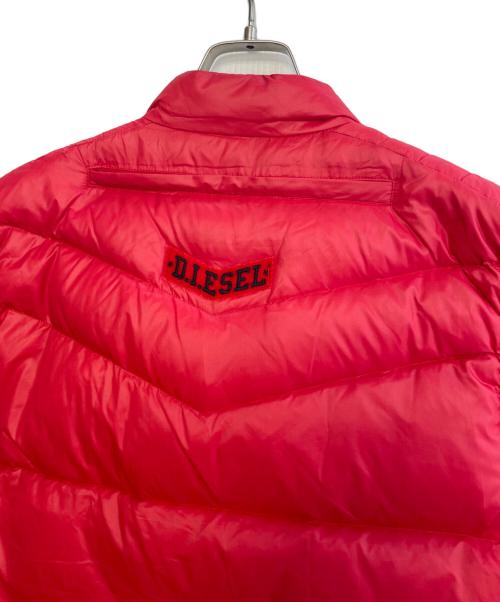 DIESEL（ディーゼル）DIESEL (ディーゼル) DIESEL ディーゼル ダウンベスト バックロゴ レッド レッド サイズ:Lの古着・服飾アイテム