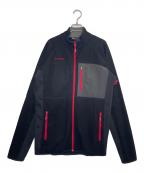 MAMMUTマムート）の古着「MAMMUT マムート Thermal Wool Fleece Jacket サーマル ウール フリースジャケット」｜ブラック×レッド