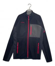 MAMMUT（マムート）の古着「MAMMUT マムート Thermal Wool Fleece Jacket サーマル ウール フリースジャケット」｜ブラック×レッド