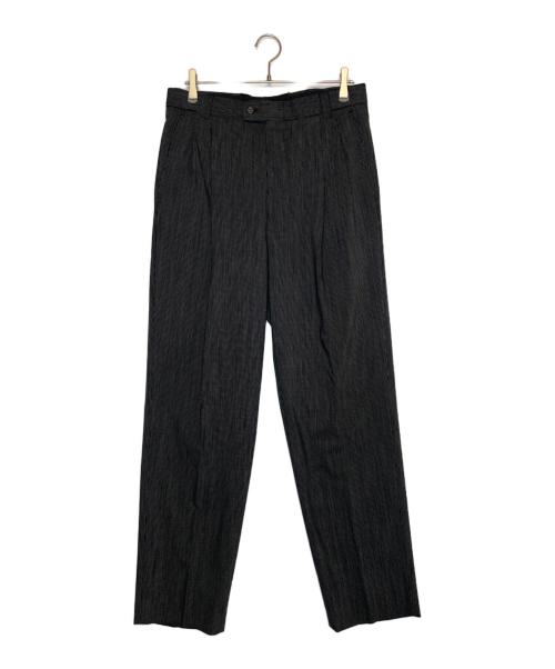 VERSACE CLASSIC（ヴェルサーチクラシック）VERSACE CLASSIC (ヴェルサーチクラシック) VERSACE CLASSIC V2 ヴェルサーチクラシック 3ボタン ヘアラインストライプ スーツ 80年代 ブラック サイズ:50の古着・服飾アイテム