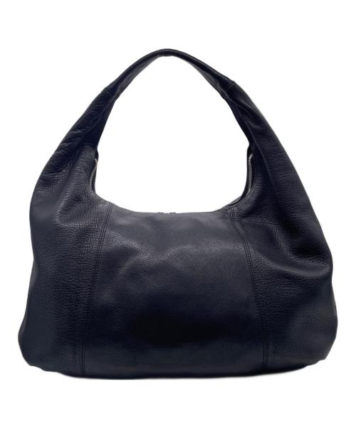FURLA（フルラ）FURLA (フルラ) FURLA フルラ シボ革 レザー ラウンド ワンショルダー ショルダーバッグ ハンドバッグ ブラックの古着・服飾アイテム