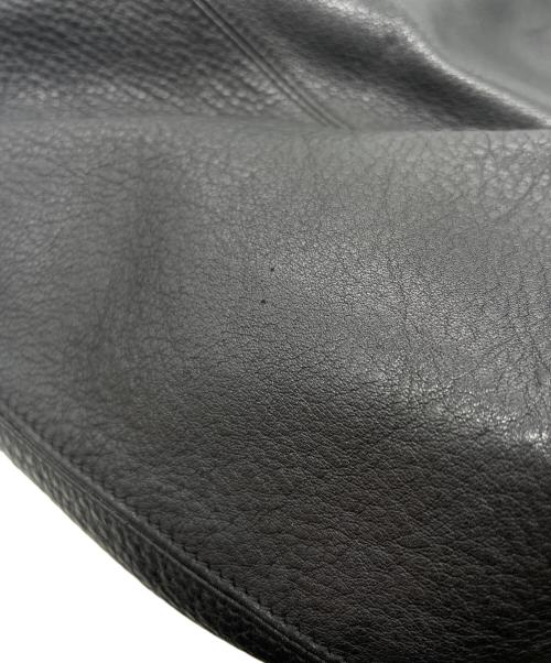 FURLA（フルラ）FURLA (フルラ) FURLA フルラ シボ革 レザー ラウンド ワンショルダー ショルダーバッグ ハンドバッグ ブラックの古着・服飾アイテム