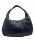 FURLA（フルラ）の古着「FURLA フルラ シボ革 レザー ラウンド ワンショルダー ショルダーバッグ ハンドバッグ」｜ブラック
