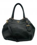 PRADAプラダ）の古着「PRADA プラダ ヴィッテロダイノ VIT DAINO レザー 2WAYバッグ ショルダーバッグ トートバッグ グリーン」｜グリーン