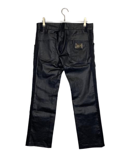 DOLCE & GABBANA（ドルチェ＆ガッバーナ）DOLCE & GABBANA (ドルチェ＆ガッバーナ) DOLCE & GABBANA ドルチェ＆ガッバーナ ドルガバ コーティング加工 ローライズ ジーンズ デニム ブラック サイズ:48の古着・服飾アイテム