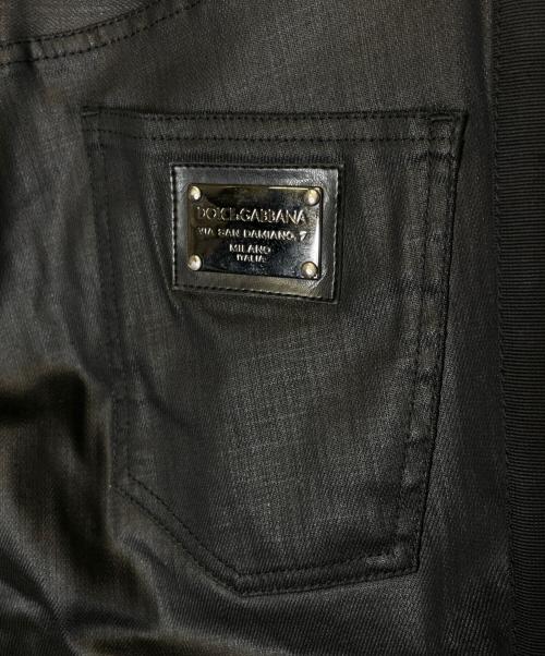 DOLCE & GABBANA（ドルチェ＆ガッバーナ）DOLCE & GABBANA (ドルチェ＆ガッバーナ) DOLCE & GABBANA ドルチェ＆ガッバーナ ドルガバ コーティング加工 ローライズ ジーンズ デニム ブラック サイズ:48の古着・服飾アイテム