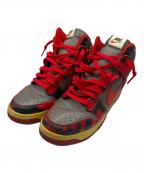 NIKEナイキ）の古着「ナイキ ダンク ハイ "レッド アシッドウォッシュ"」｜レッド×グレー