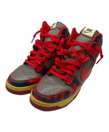 NIKE（ナイキ）の古着「ナイキ ダンク ハイ "レッド アシッドウォッシュ"」｜レッド×グレー