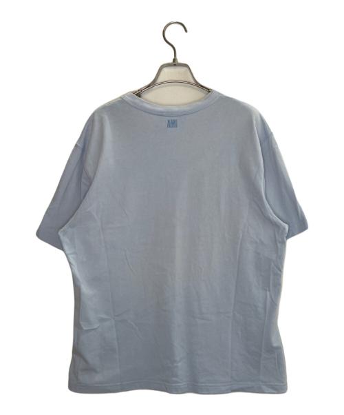 ami（アミ）ami (アミ) ami アミ ハートロゴ 刺繍 半袖Tシャツ ブルー スカイブルー サイズ:Sの古着・服飾アイテム