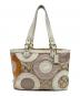 COACH（コーチ）の古着「COACH コーチ ピースド パッチワーク シグネチャー柄 F19042 ハンドバッグ」｜ベージュ
