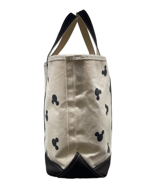 DISNEY（ディズニー）DISNEY L.L.Bean (エルエルビーン) L.L.Bean Disney エルエルビーン ディズニー BOAT AND TOTE ボートアンドトート キャンバストートバッグ 東京ディズニーリゾート30周年記念品 ベージュ×ブラックの古着・服飾アイテム