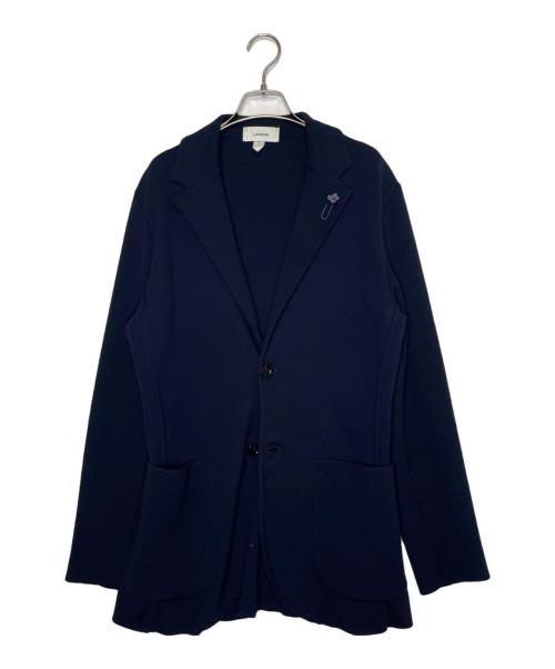 LARDINI（ラルディーニ）LARDINI (ラルディーニ) LARDINI ラルディーニ ニット テーラードジャケット  ネイビー サイズ:Sの古着・服飾アイテム