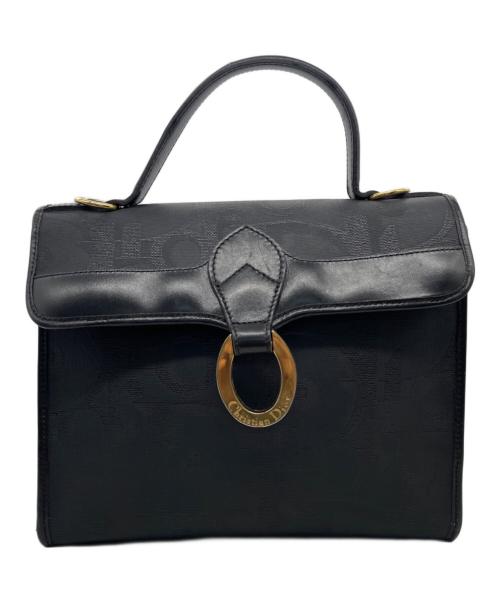 Christian Dior（クリスチャン ディオール）Christian Dior (クリスチャン ディオール) Christian Dior クリスチャン ディオール トロッター オーバル金具 ハンドバッグ 2WAY ブラックの古着・服飾アイテム