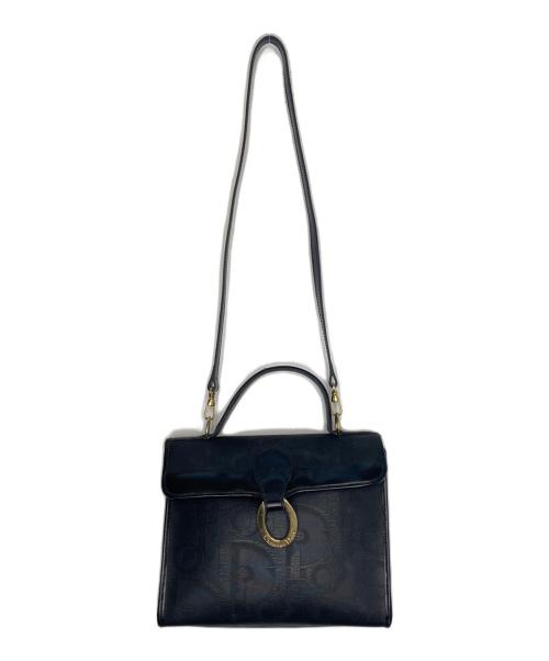 Christian Dior（クリスチャン ディオール）Christian Dior (クリスチャン ディオール) Christian Dior クリスチャン ディオール トロッター オーバル金具 ハンドバッグ 2WAY ブラックの古着・服飾アイテム