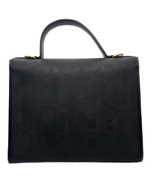 Christian Dior（クリスチャン ディオール）Christian Dior (クリスチャン ディオール) Christian Dior クリスチャン ディオール トロッター オーバル金具 ハンドバッグ 2WAY ブラックの古着・服飾アイテム