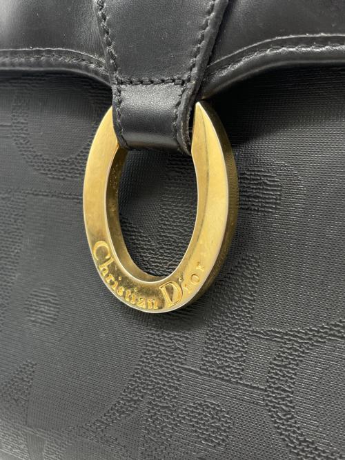 Christian Dior（クリスチャン ディオール）Christian Dior (クリスチャン ディオール) Christian Dior クリスチャン ディオール トロッター オーバル金具 ハンドバッグ 2WAY ブラックの古着・服飾アイテム