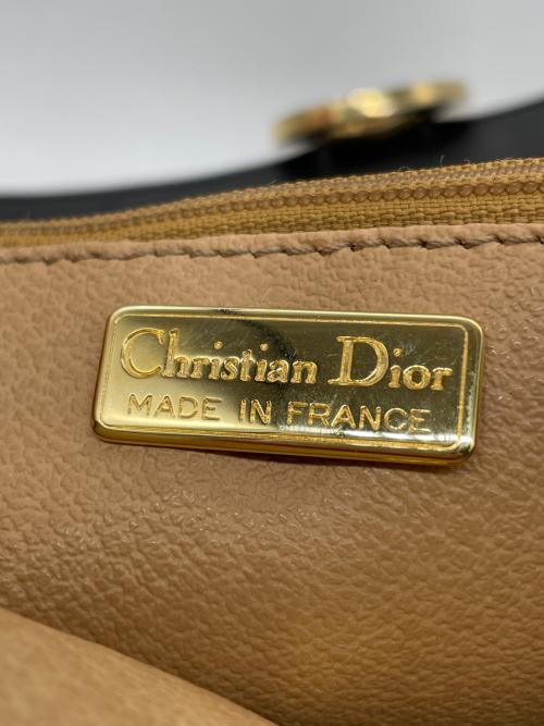 Christian Dior（クリスチャン ディオール）Christian Dior (クリスチャン ディオール) Christian Dior クリスチャン ディオール トロッター オーバル金具 ハンドバッグ 2WAY ブラックの古着・服飾アイテム