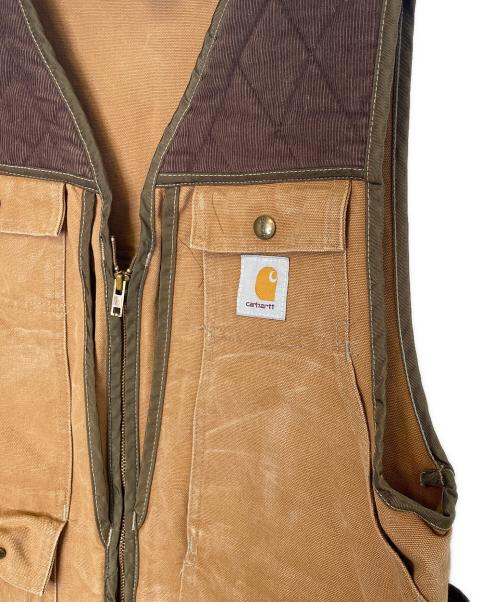 CarHartt（カーハート）CarHartt (カーハート) CarHartt カーハート 90's ハンティングベスト アメリカ製  ベージュ サイズ:MEDの古着・服飾アイテム