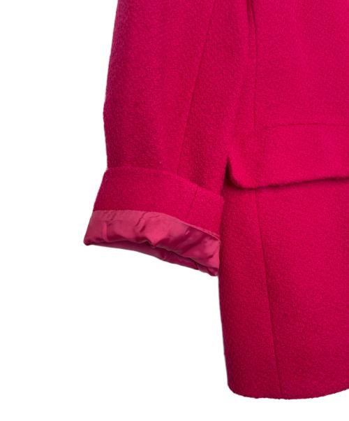 Yves Saint Laurent（イヴサンローラン）Yves Saint Laurent (イヴサンローラン) Yves Saint Laurent イヴサンローラン セットアップ ノーカーラー ジャケット ピンク ショッキングピンク サイズ:40の古着・服飾アイテム