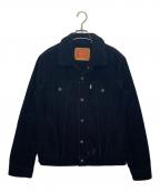 LEVI'Sリーバイス）の古着「LEVI'S リーバイス ボア コーデュロイ トラッカージャケット ランチジャケット」｜ブラック