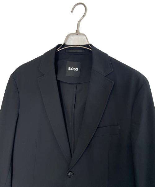 HUGO BOSS（ヒューゴ ボス）HUGO BOSS HUGO BOSS ヒューゴボス wrinkle resistant リンクルレジスタント performance stretch パフォーマンスストレッチ セットアップ スーツ ブラック サイズ:52の古着・服飾アイテム