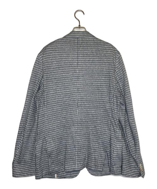 HUGO BOSS（ヒューゴ ボス）HUGO BOSS (ヒューゴ ボス) HUGO BOSS ヒューゴ ボス 千鳥柄 テーラードジャケット リネン混 ライトグレー サイズ:US 40Rの古着・服飾アイテム