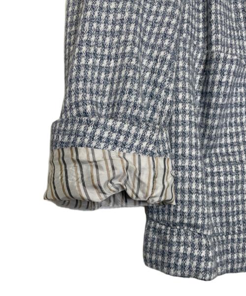 HUGO BOSS（ヒューゴ ボス）HUGO BOSS (ヒューゴ ボス) HUGO BOSS ヒューゴ ボス 千鳥柄 テーラードジャケット リネン混 ライトグレー サイズ:US 40Rの古着・服飾アイテム