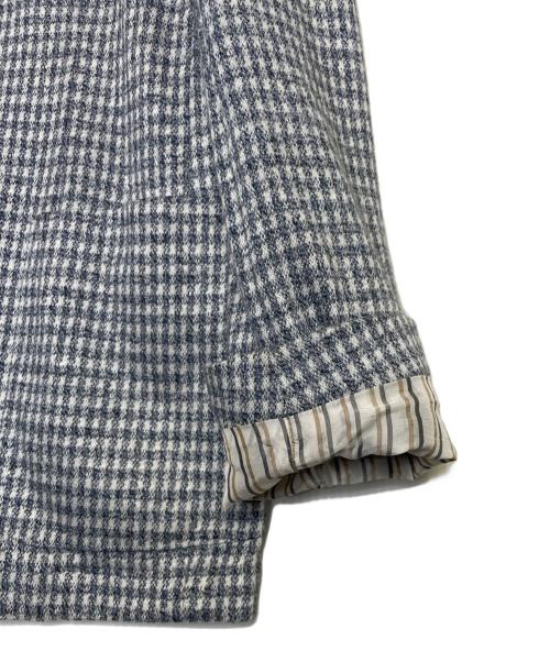 HUGO BOSS（ヒューゴ ボス）HUGO BOSS (ヒューゴ ボス) HUGO BOSS ヒューゴ ボス 千鳥柄 テーラードジャケット リネン混 ライトグレー サイズ:US 40Rの古着・服飾アイテム