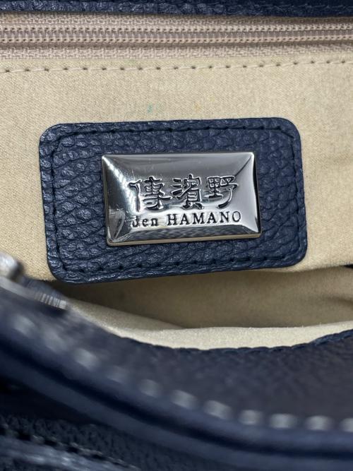 Den HAMANO（デンハマノ）Den HAMANO (デンハマノ) デンハマノ DEN HAMANO ミーティア Mietia 濱野皮革工藝 ハンドバッグ トート ネイビーの古着・服飾アイテム