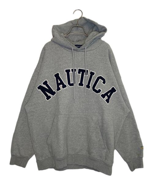 NAUTICA（ノーティカ）NAUTICA (ノーティカ) NAUTICA ノーティカ アーチロゴ パーカー ビッグシルエット グレー サイズ:Lの古着・服飾アイテム