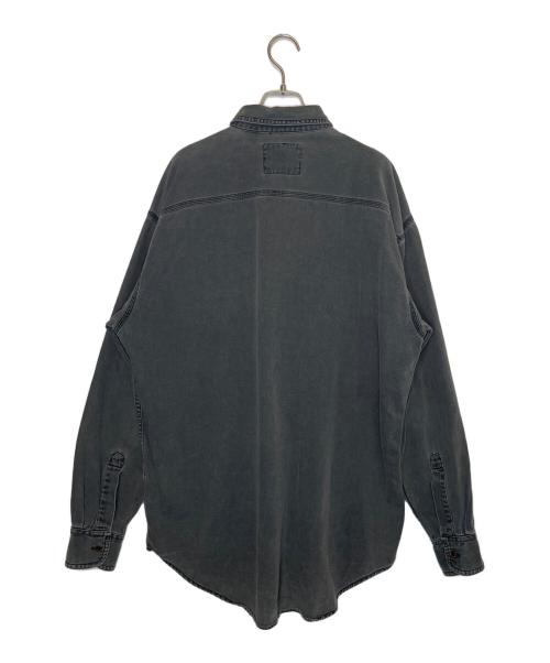 LEVI'S（リーバイス）LEVI'S (リーバイス) LEVI'S  リーバイス 90's 緑タグ デニムシャツ 香港製 先染めブラック グレー サイズ:Lの古着・服飾アイテム