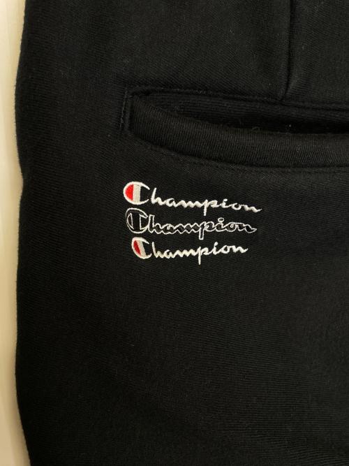 Champion（チャンピオン）Champion (チャンピオン) nano・universe (ナノ・ユニバース) Champion チャンピオン nano universe ナノユニバース 別注 WIND STOPPER スウェットパンツ ブラック サイズ:Mの古着・服飾アイテム