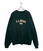L.L.Beanエルエルビーン）の古着「L.L.Bean エルエルビーン 1912 ロゴ スウェット 前V」｜グリーン