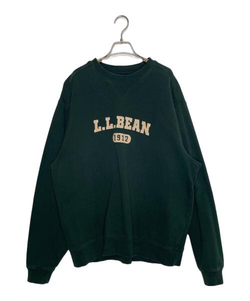 L.L.Bean（エルエルビーン）L.L.Bean (エルエルビーン) L.L.Bean エルエルビーン 1912 ロゴ スウェット 前V グリーン サイズ:L-REGの古着・服飾アイテム