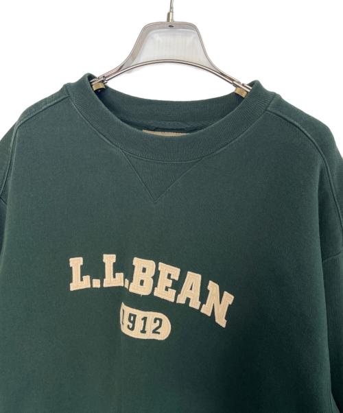 L.L.Bean（エルエルビーン）L.L.Bean (エルエルビーン) L.L.Bean エルエルビーン 1912 ロゴ スウェット 前V グリーン サイズ:L-REGの古着・服飾アイテム