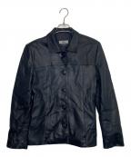TZT NATURALティーゼットティーナチュラル）の古着「TZT NATURAL ティーゼットティーナチュラル レザージャケット ラムレザー」｜ブラック