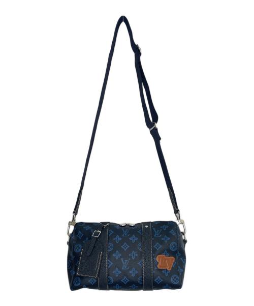 LOUIS VUITTON（ルイ ヴィトン）LOUIS VUITTON (ルイ ヴィトン) ルイヴィトン LOUIS VUITTON シティ キーポル ショルダーバッグ M46339 ヴァージル期 ネイビー×ブルーの古着・服飾アイテム