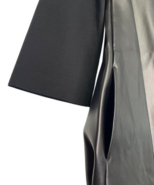 FOXEY NEWYORK（フォクシーニューヨーク）FOXEY NEWYORK (フォクシーニューヨーク) FOXEY NEWYORK フォクシーニューヨーク Dress Tessa 長袖 ワンピース フェイクレザー ブラック サイズ:42の古着・服飾アイテム