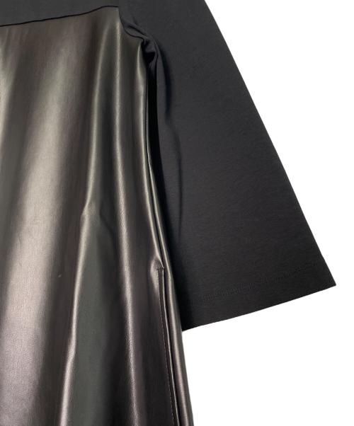 FOXEY NEWYORK（フォクシーニューヨーク）FOXEY NEWYORK (フォクシーニューヨーク) FOXEY NEWYORK フォクシーニューヨーク Dress Tessa 長袖 ワンピース フェイクレザー ブラック サイズ:42の古着・服飾アイテム