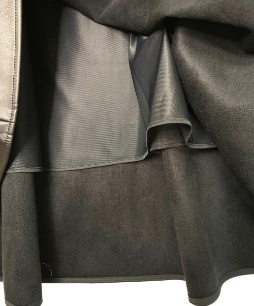 FOXEY NEWYORK（フォクシーニューヨーク）FOXEY NEWYORK (フォクシーニューヨーク) FOXEY NEWYORK フォクシーニューヨーク Dress Tessa 長袖 ワンピース フェイクレザー ブラック サイズ:42の古着・服飾アイテム