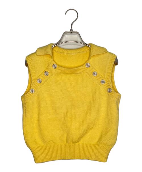 ADEAM（アディアム）ADEAM (アディアム) ADEAM アディアム タビニットベスト イエロー サイズ:XSの古着・服飾アイテム