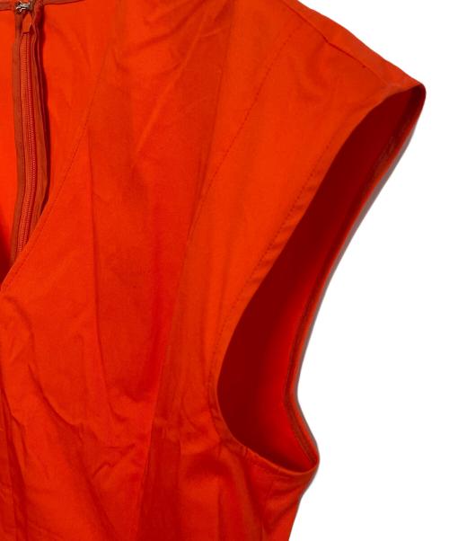 ADEAM（アディアム）ADEAM (アディアム) ADEAM アディアム コットン ノースリーブ ワンピース オレンジ サイズ:4の古着・服飾アイテム