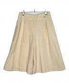 FOXEY BOUTIQUEフォクシー ブティック）の古着「FOXEY BOUTIQUE フォクシー ブティック Rosalie ワイドパンツ 7分丈 カシミヤ混」｜アイボリー
