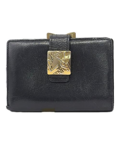Yves Saint Laurent（イヴサンローラン）Yves Saint Laurent (イヴサンローラン) 3つ折り財布 ブラックの古着・服飾アイテム