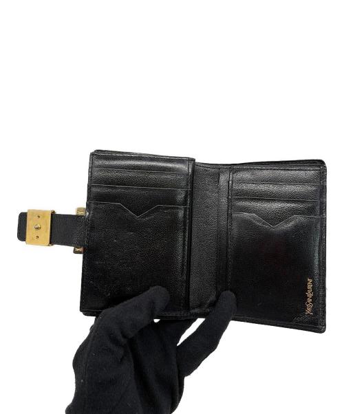 Yves Saint Laurent（イヴサンローラン）Yves Saint Laurent (イヴサンローラン) 3つ折り財布 ブラックの古着・服飾アイテム